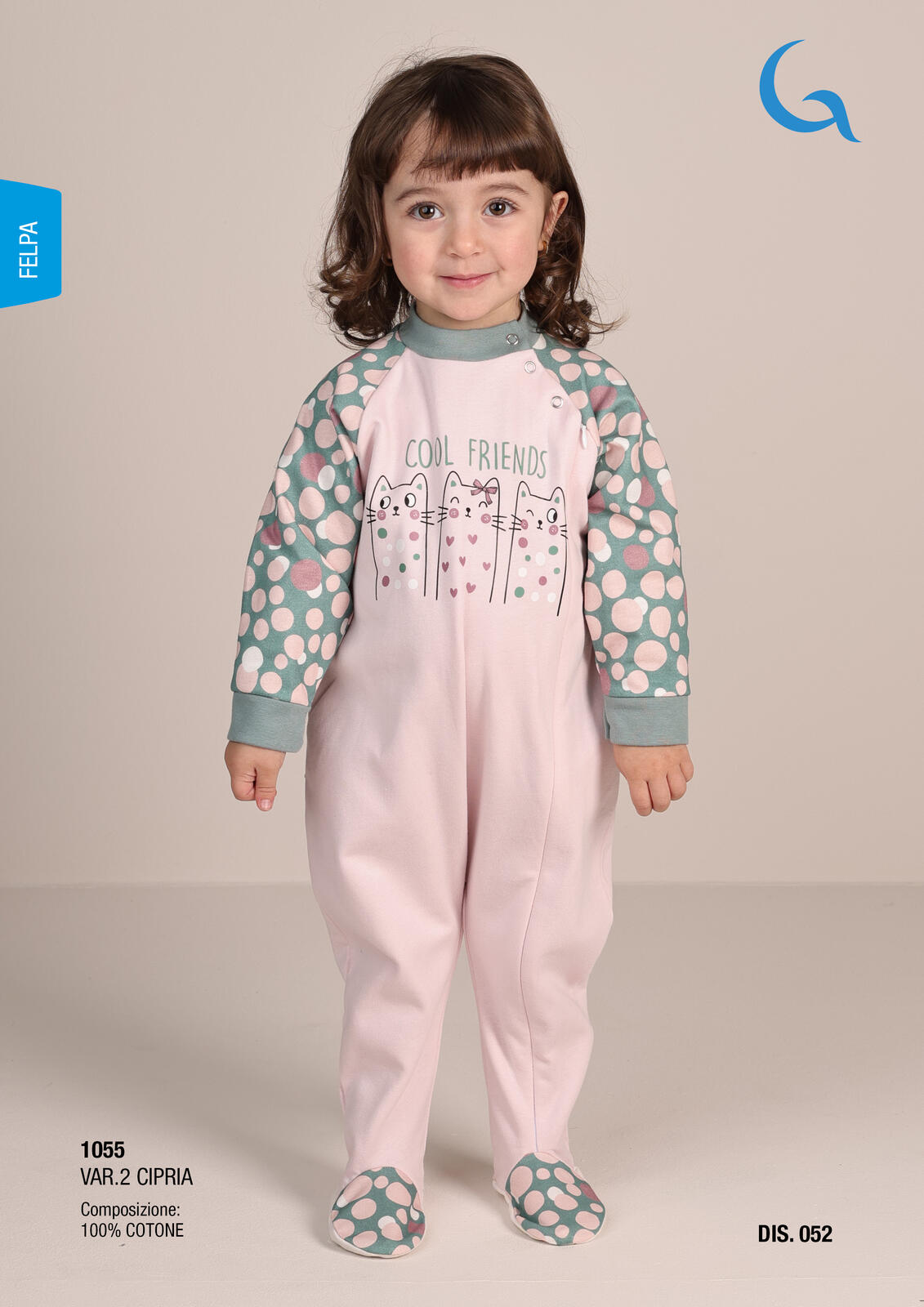 PIGIAMA TUTONE NEONATA M/L 1055 Tellini S.R.L. Veleprodajna odjeća